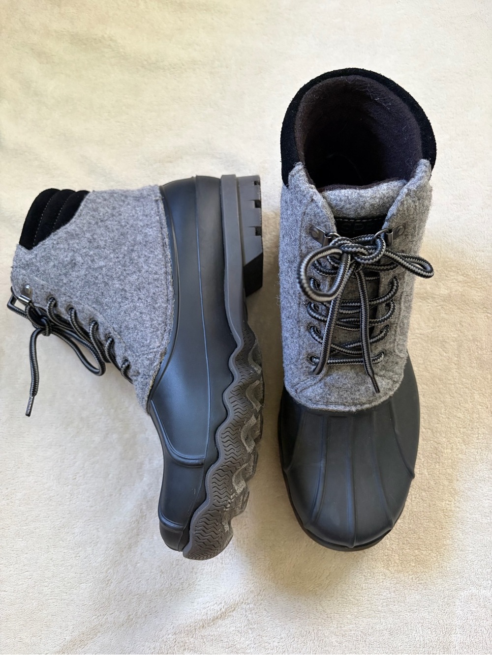 Speedy Men’s Wool Avenue Duck Insulated Rain Grey Lace Up Boots